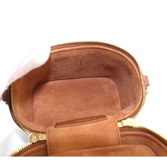 CHRISTIAN DIOR Lady Micro Vanity 2way Hand Shoulder Bag Leather Brown Case - Picture 8 of 10